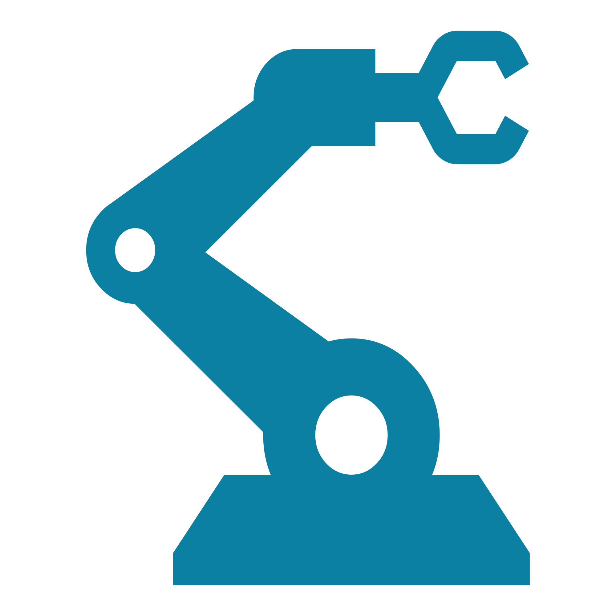 Icons - Engineering Service - MFGA - Robot Arm - Brand Blue
